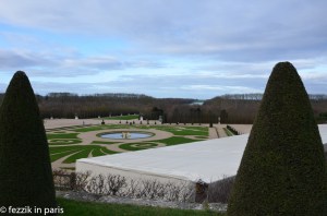 The gardens, as seen from the rear of the chateau.