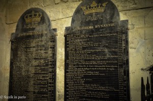 The inhabitants of the ossuary (removed from their quicklime pits during the restoration).